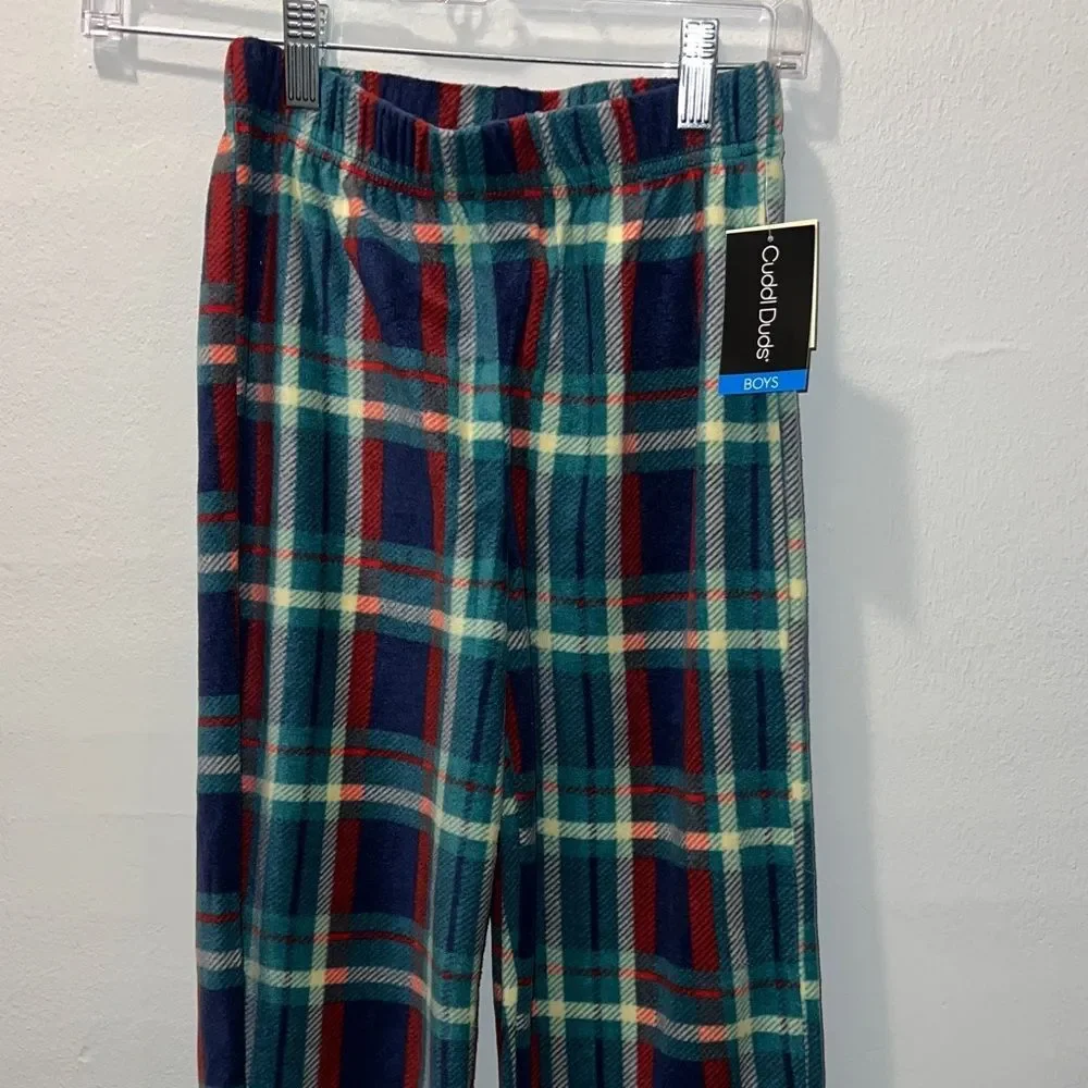 Cuddl Duds Multicolor Plaid Pants M/8